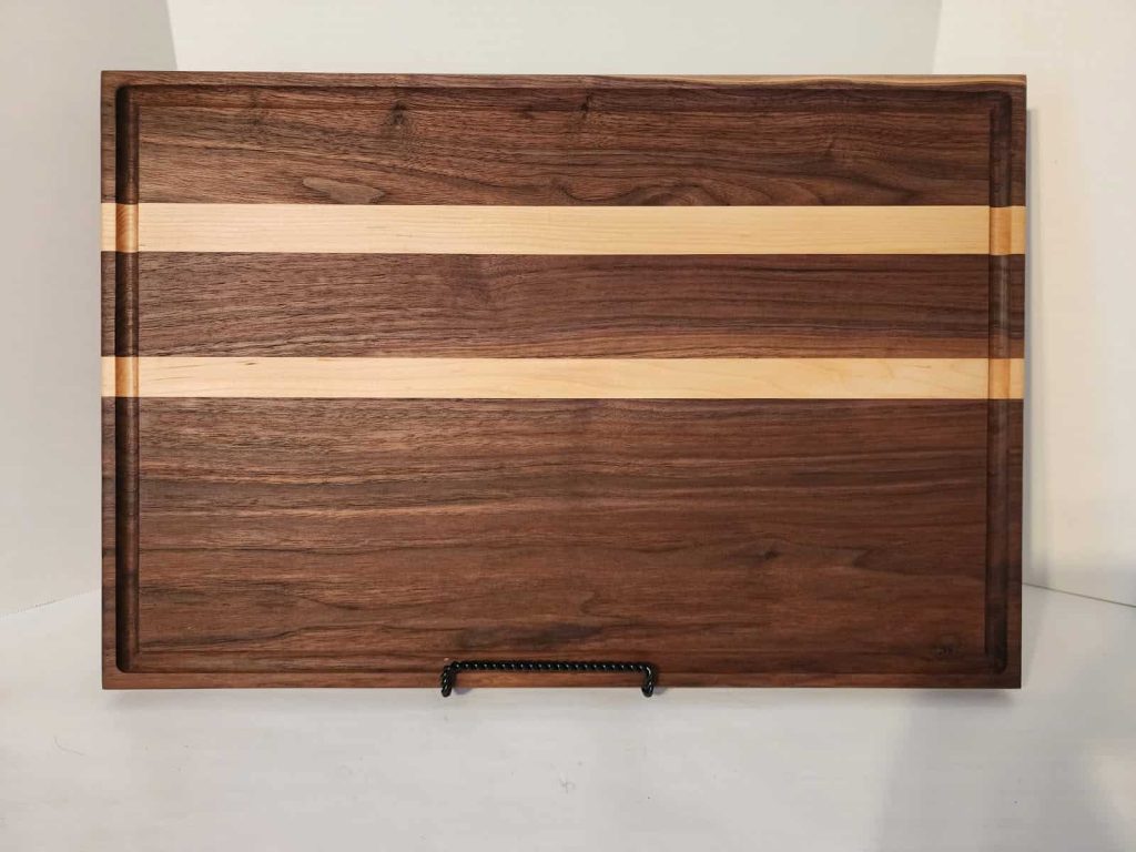 Large Cutting Board - Walnut and Slender Maple Stripes