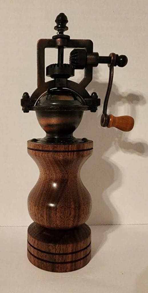 Handmade Wooden Peppermill - Walnut Wood