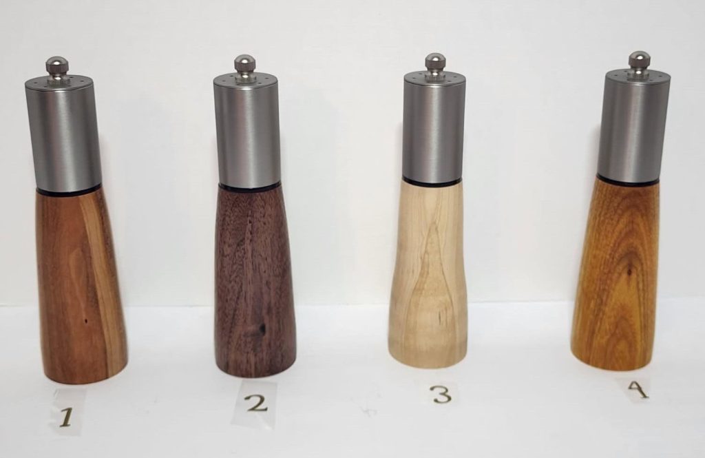 Duet Salt Shaker and Peppermill Combo Handcrafted Wood